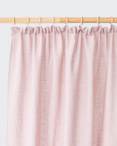 Pencil pleat linen curtain panel (1 pcs) in Woodrose - sneakstylesanctums