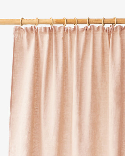 Pencil pleat linen curtain panel (1 pcs) in Peach - sneakstylesanctums