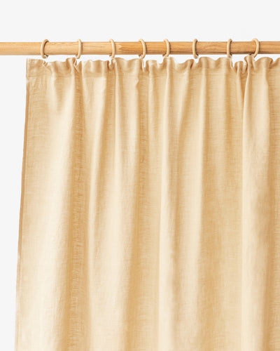 Pencil pleat linen curtain panel (1 pcs) in Sandy beige - sneakstylesanctums