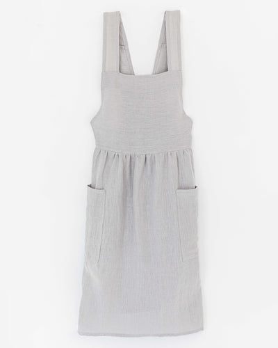 Pinafore apron dress in Light gray - sneakstylesanctums