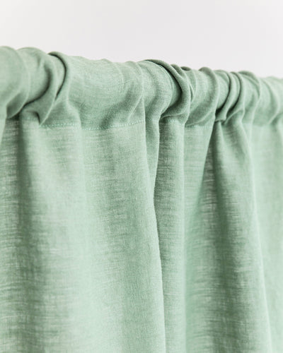 Rod pocket linen curtain panel (1 pcs) in Matcha green - sneakstylesanctums