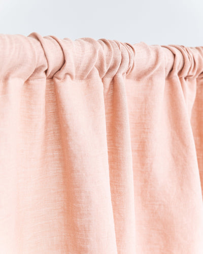Rod pocket linen curtain panel (1 pcs) in Peach - sneakstylesanctums