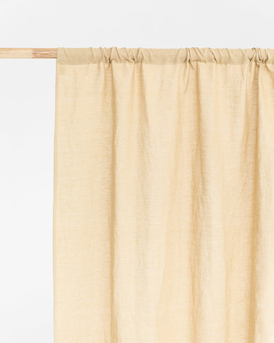 Rod pocket linen curtain panel (1 pcs) in Sandy beige - sneakstylesanctums