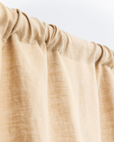 Rod pocket linen curtain panel (1 pcs) in Sandy beige - sneakstylesanctums