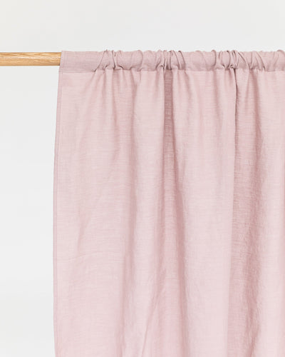 Rod pocket linen curtain panel (1 pcs) in Woodrose - sneakstylesanctums