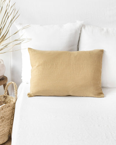 Sandy beige linen pillowcase - sneakstylesanctums