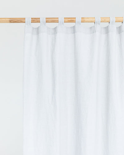 Tab top linen curtain panel (1 pcs) in Light gray - sneakstylesanctums