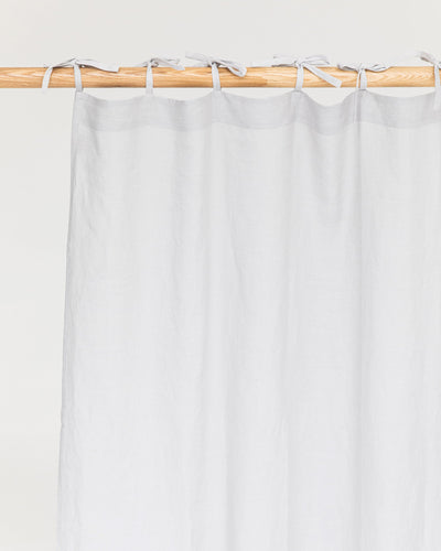 Tie top linen curtain panel (1 pcs) in Light gray - sneakstylesanctums