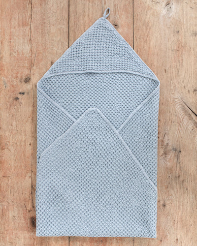 Hooded waffle baby towel in Light gray - sneakstylesanctums