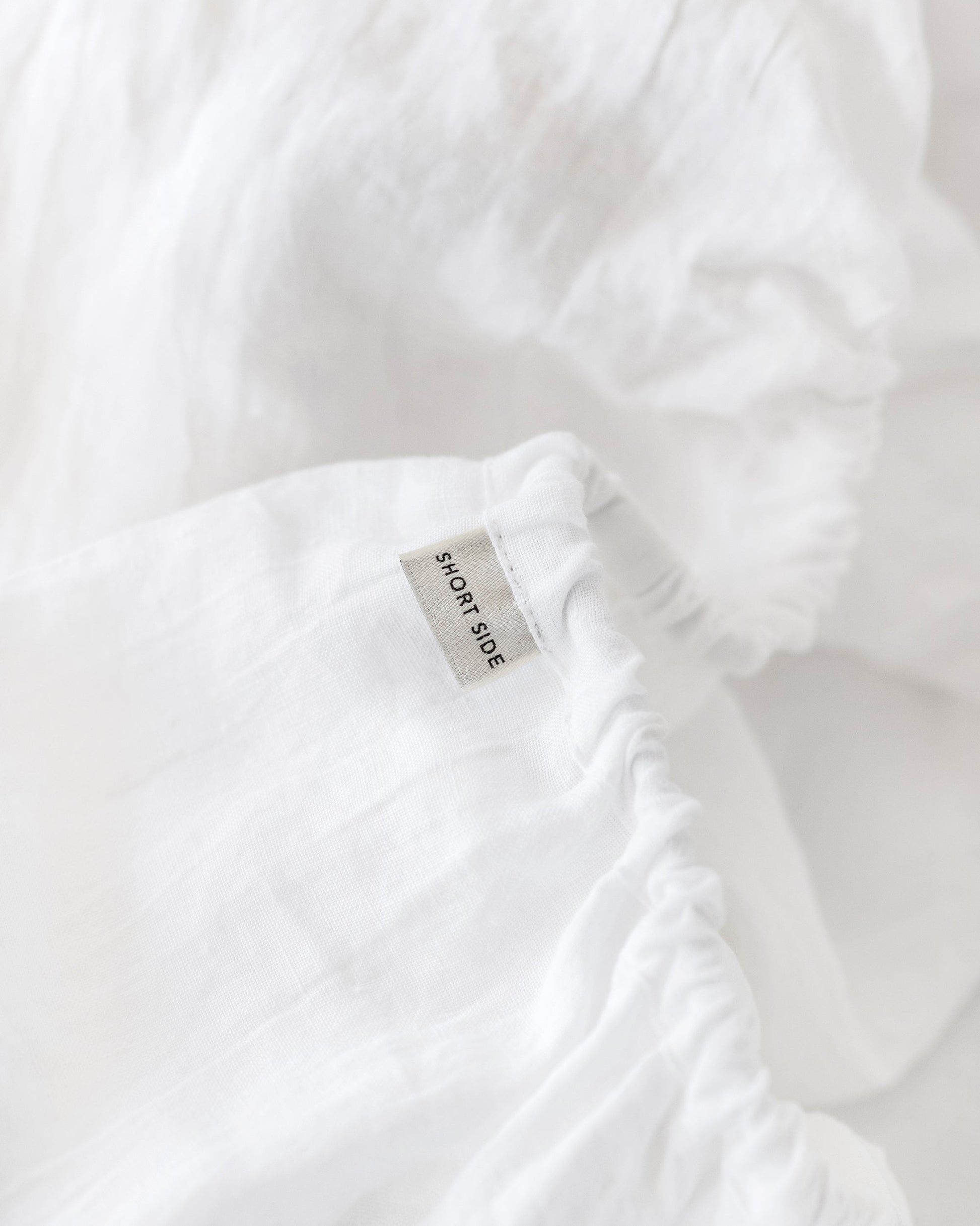 White linen fitted sheet - sneakstylesanctums