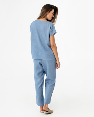 Women's linen pajama set RAVELLO - sneakstylesanctums